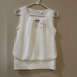 Elegant White Sleeveless Blouse